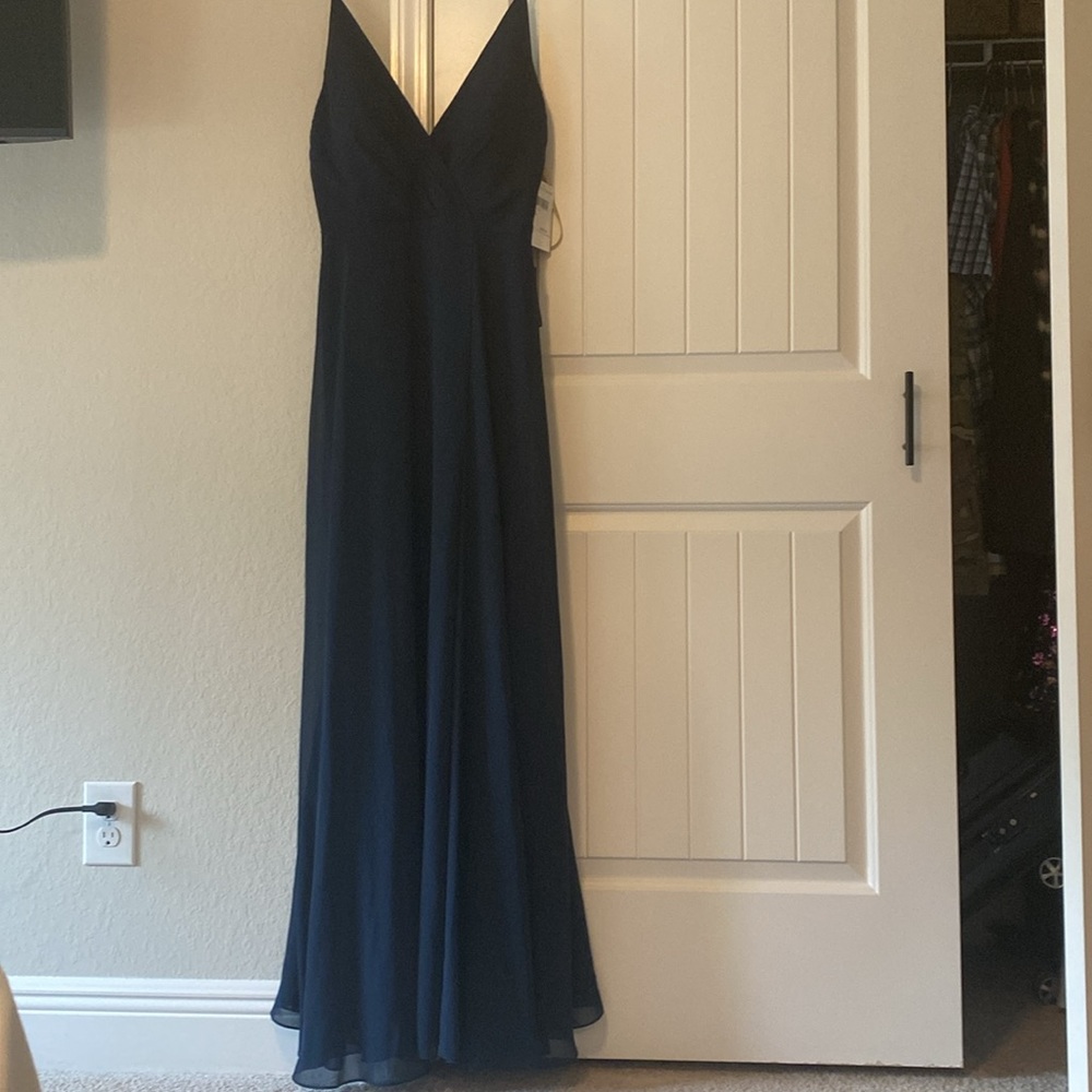 Jenny Yoo Navy Bridesmaid Dress size 10 Nordstrom gown